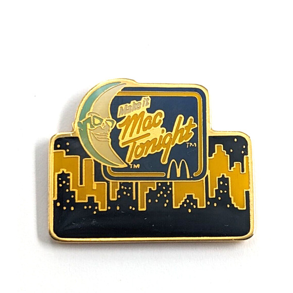McDonald’s Make It Mac Tonight Moon Man Night City Skyline Crew Pin Advertise - Picture 5 of 5